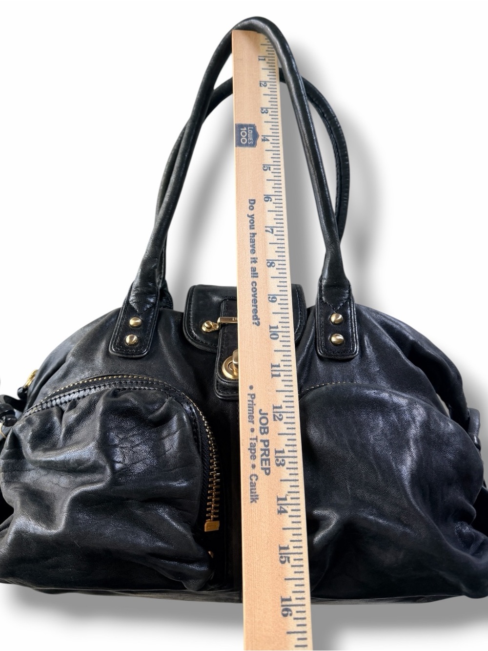 Botkier Y2K Bianca Soft Lambskin Leather Satchel Bag Black - Picture 8 of 12